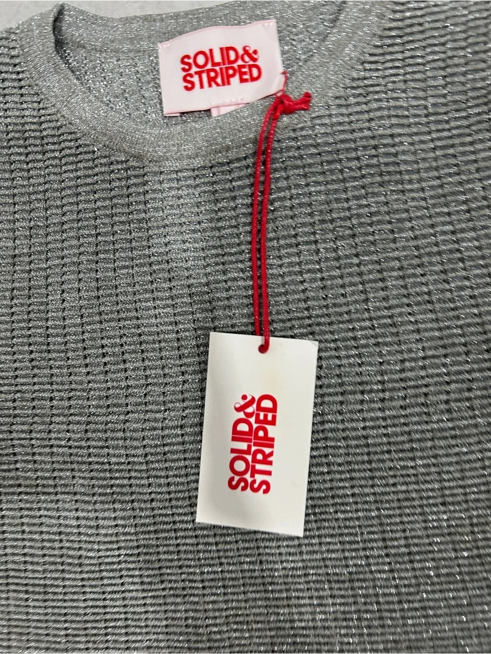 Solid & Striped The Cara Top silver shimmer NWT
